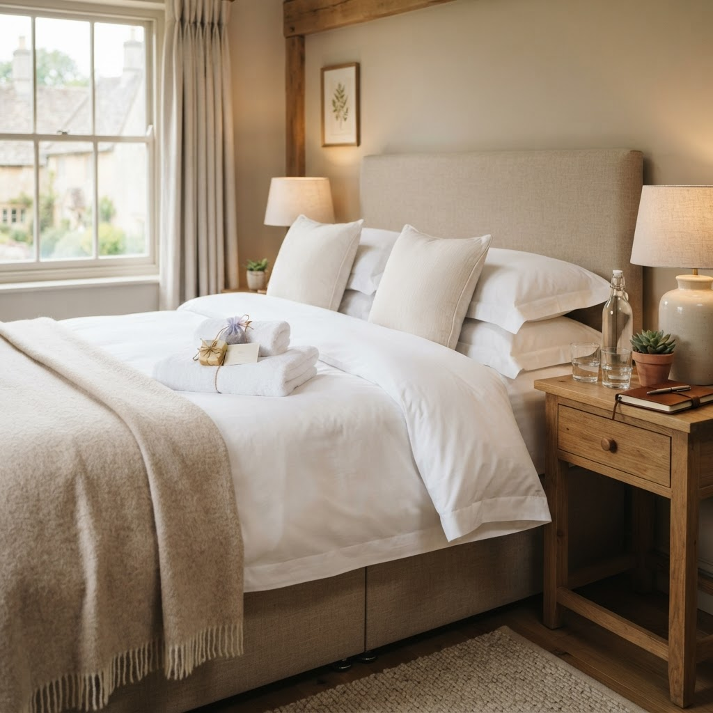 Freshly prepared furnished accommodation ready for guests
